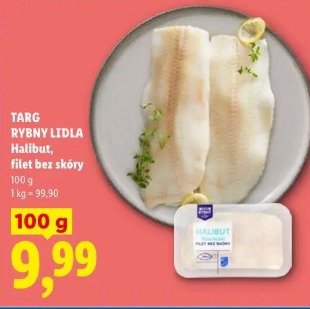 Targ Rybny Lidla Halibut, filet bez skóry