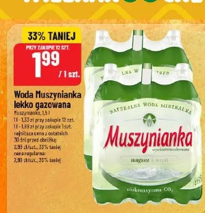 Woda Muszynianka lekka gazowana Muszynianka
