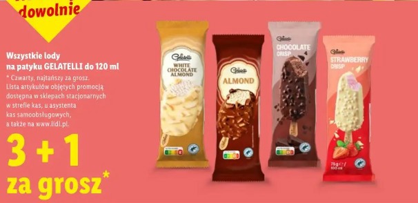 Wszystkie lody na patyku Gelatelli do 120 ml