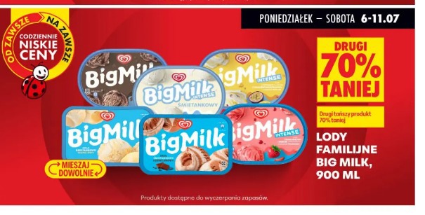 Lody familijne Big Milk 900 ml