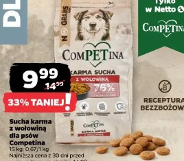 Sucha karma z wołowiną dla psów Competina