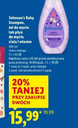 Johnson’s Baby Szampon, żel do mycia lub płyn do mycia ciała i włosów