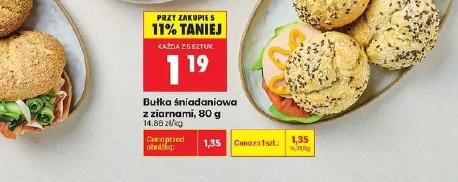 Bułka śniadaniowa z ziarnami