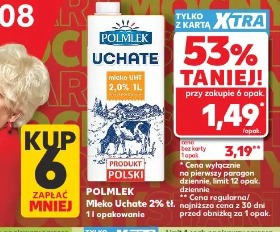 Polmlek Uchatte mleko UHT 2%