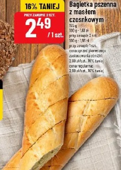 Bagietka pszenna z masłem czosnkowym