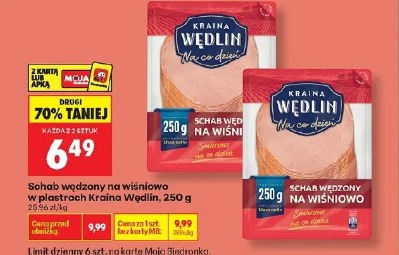 Schab wędzony na wiśniowo w plastrach Kraina Wędlin