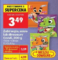 Żelki węże, misio lub dinozaury Candi