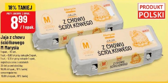 Jaja z chowu ściółkowego M Marysia