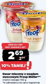 Deser mleczny z wsadem owocowym Froop Müller