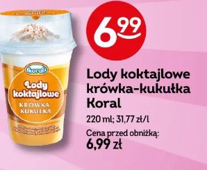 Lody koktajlowe krówka–kukułka Koral
