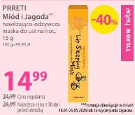 PRRETI Miód i Jagoda nawilżająco-odżywcza maska do twarzy