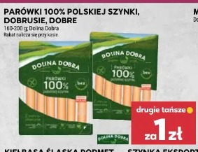 Parówki 100% polskiej szynki Dolina Dobra