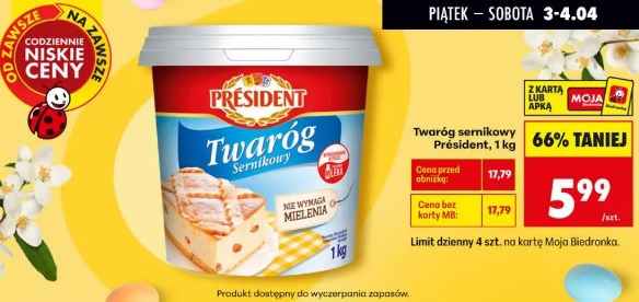 Twaróg sernikowy President 