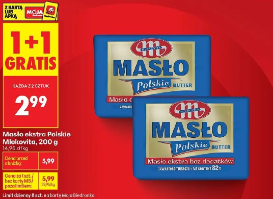 Masło ekstra Polskie Mlekovita