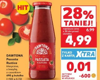 Dawtona Passata Rustica klasyczna, z bazylią, z czosnkiem