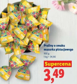 Praliny o smaku mazurka pistacjowego
