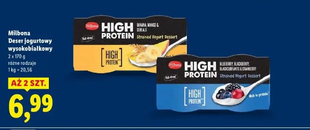 Milbona Deser jogurtowy wysokobiałkowy