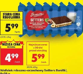 Wafelek mleczno-orzechowy Setters Bonitki, 8x25 g