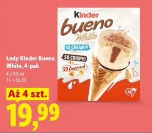 Lody Kinder Bueno White, 4-pak
