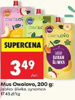 Mus Owolovo jabłko-śliwka, cynamon