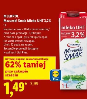 Mlekpol Mazurski Smak Mleko UHT 3,2%