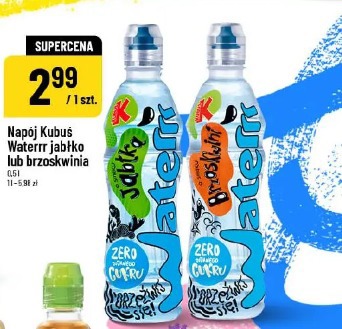 Napój Kubuś Waterr jabłko lub brzoskwinia