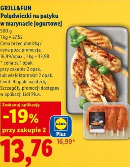 Grill&Fun Polędwiczki na patyku w marynacie jogurtowej