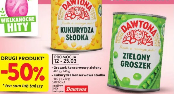 Kukurydza konserwowa słodka DAWTONA