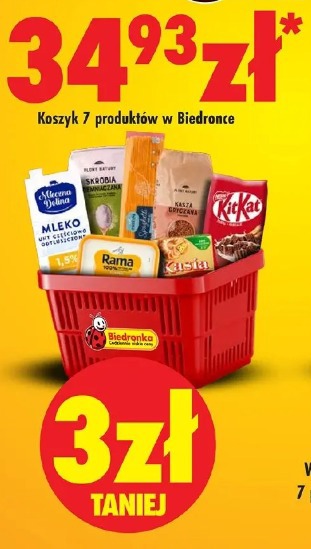 Koszyk 7 produktów w Biedronce