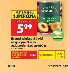Brzoskwinia połówki w syropie Nasza Spiżarnia