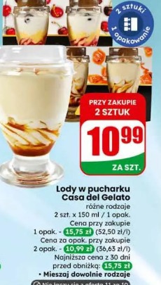 Lody w pucharku Casa del Gelato