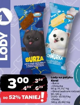 Lody na patyku Koral Burza Chmurka