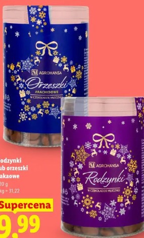 Agrohansa Rodzynki w czekoladzie mlecznej