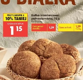 Bułka śniadaniowa pełnoziarnista