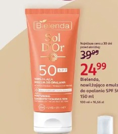 Bielenda Sol D'Or nawilżająca emulsja do opalania SPF 50