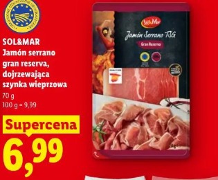 SOL&MAR Jamón serrano gran reserva, dojrzewająca szynka wieprzowa