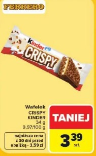 Wafelek CRISPY KINDER