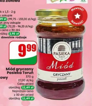 Miód gryczany Pasieka Toruń