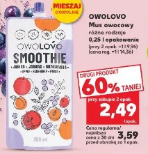 Owolovo Mus owocowy różne rodzaje