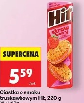 Ciastka o smaku truskawkowym Hit