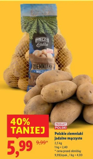 Polskie ziemniaki jadalne mączyste