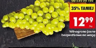 Winogrono jasne bezpestkowe