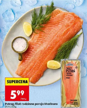 Pstrąg filet rodzinna porcja Marinero