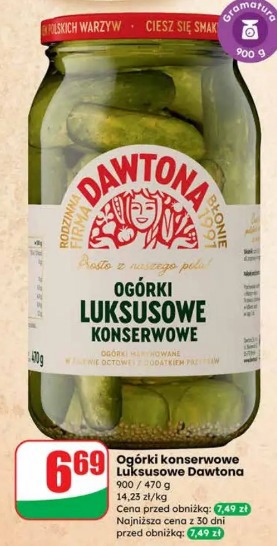 Ogórki konserwowe luksusowe Dawtona