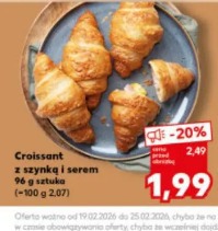Croissant z szynką i serem