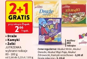 Draże, Kamyki, Żelki Jutrzenka