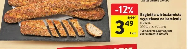 Bagietka wieloziarnista wypiekana na kamieniu NOWEL