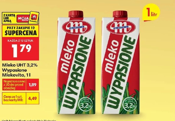 Mleko UHT 3,2% Wypasione Mlekovita