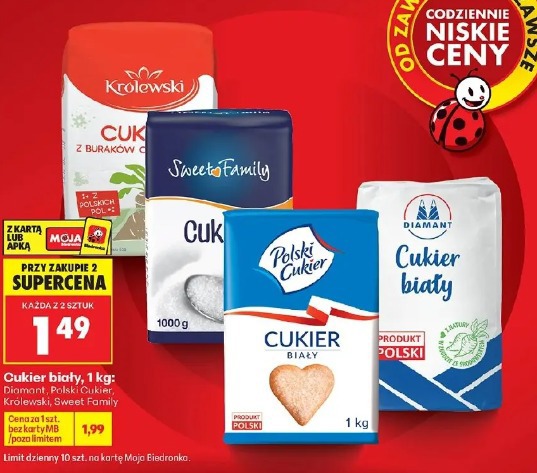 Cukier biały Diamant, Polski Cukier, Królewski, Sweet Family