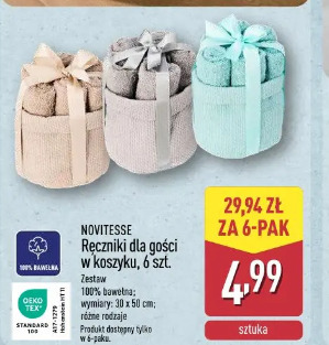 Novitesse Ręczniki dla gości w koszyku